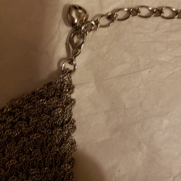 Statement Mesh/Chainmail Bib-style necklace - Picture 4 of 6